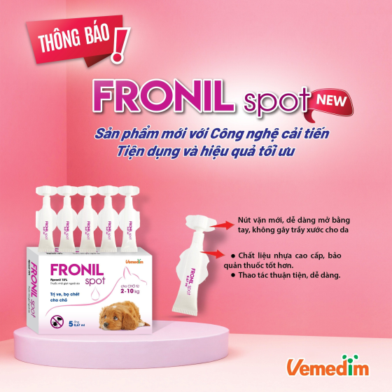 Vemedim FRONIL SPOT - Trị ve, bọ chét cho chó