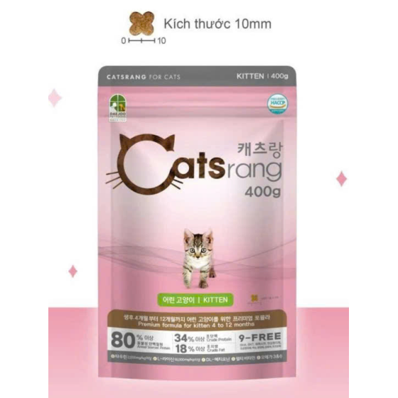 Catsrang - Thức ăn hạt cho mèo nhỏ 400g