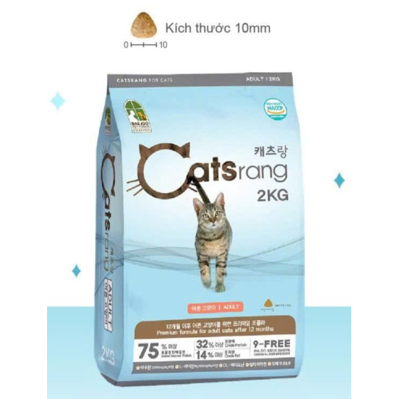 Catsrang - Thức ăn hạt cho mèo trưởng thành 2kg