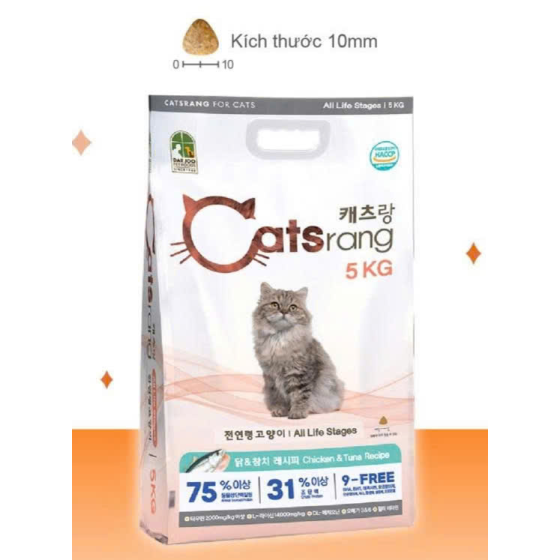 Catsrang - Thức ăn hạt cho mèo mọi lứa tuổi 5kg