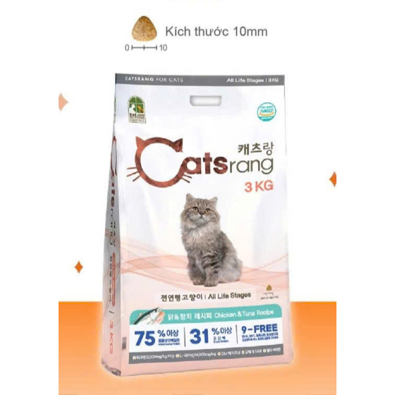 Catsrang - Thức ăn hạt cho mèo mọi lứa tuổi 3kg