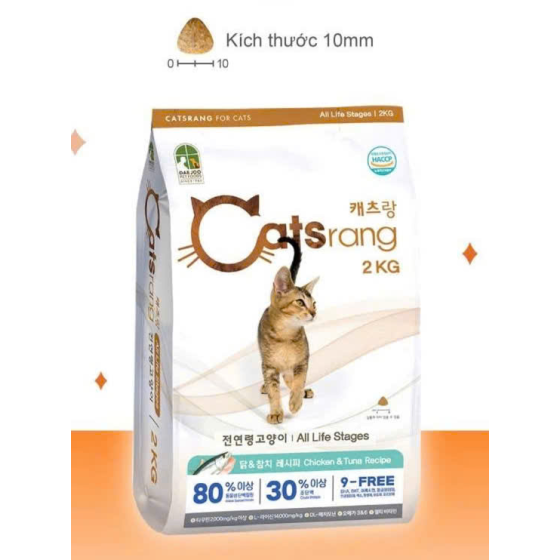 Catsrang - Thức ăn hạt cho mèo mọi lứa tuổi 2kg