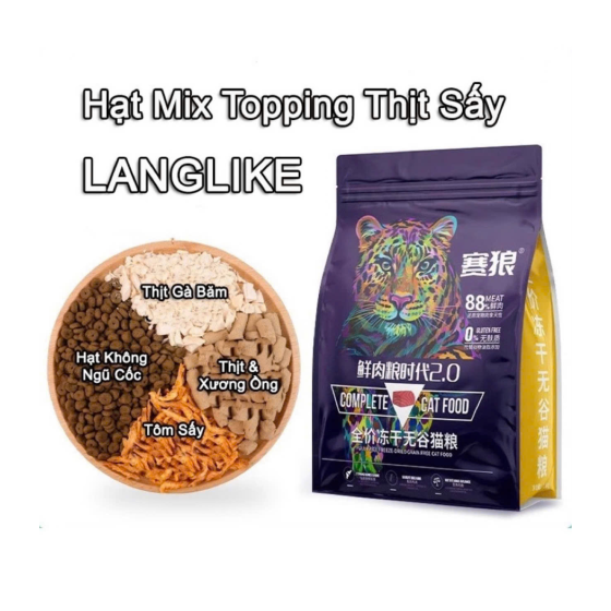 Hạt cho mèo LANGLIKE siêu topping 5kg