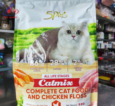 Thức ăn 5Plus Catmix Chicken Floss cho mèo 5kg