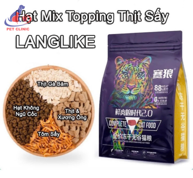 Hạt cho mèo LANGLIKE siêu topping 5kg